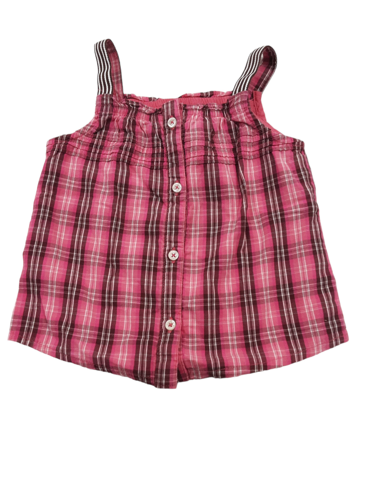 Lined pink plaid tank size 2