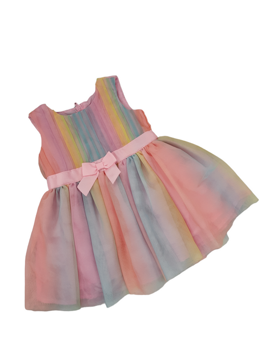 Size 3 to 6 month cotton candy gown