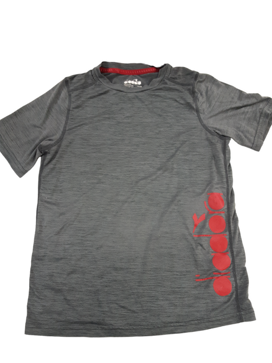 Grey with red wording diadora top size m 7-8