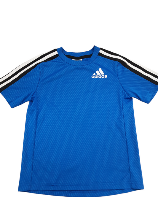 Adidas blue w black&white stripes size 6