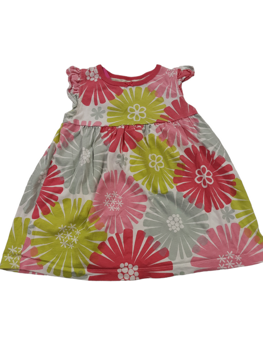 Large flower , soft cotton dress size 18months