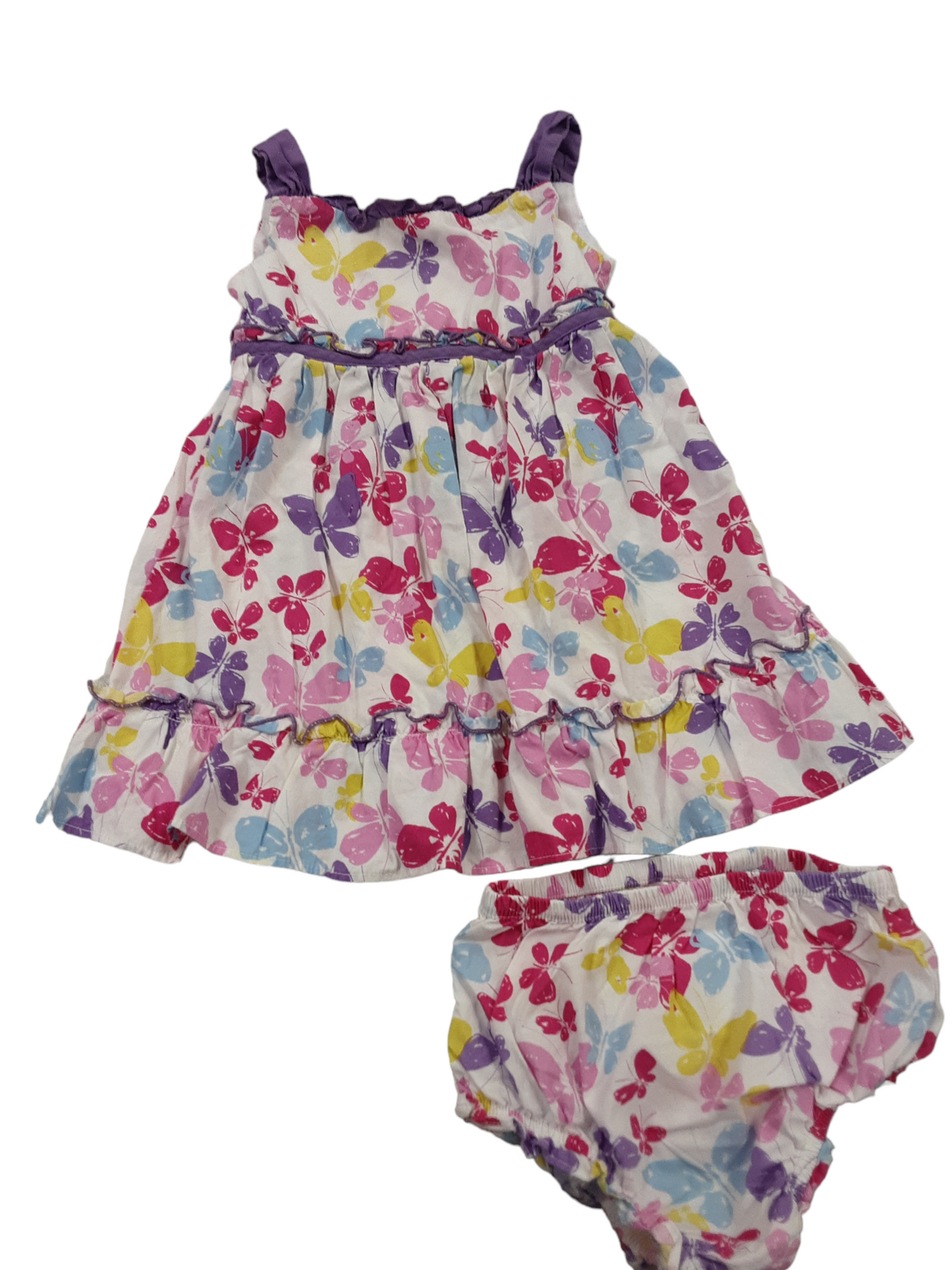 2 pc ruffled butterfly sundress,  size 18months