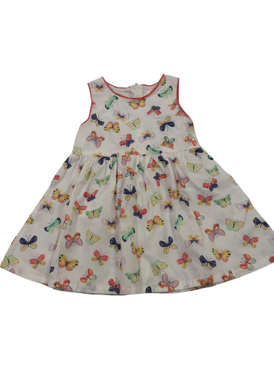 New Butterfly cotton dress size 18-24months