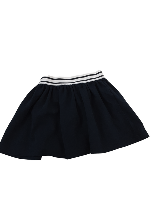 Navy skirt with stretch elastic waistband,  size 4