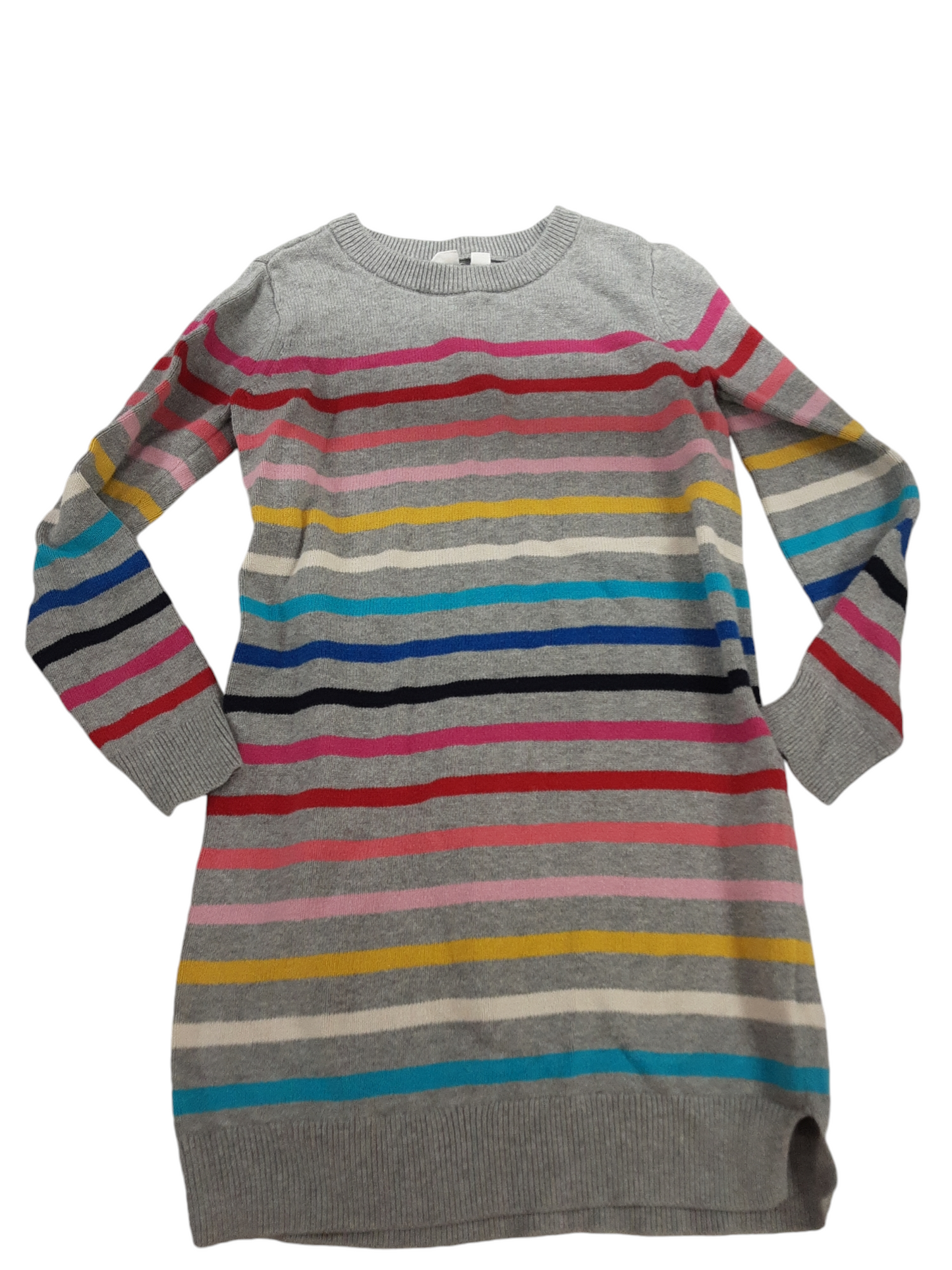 Knitted striped tunic dress size Medium 7-8