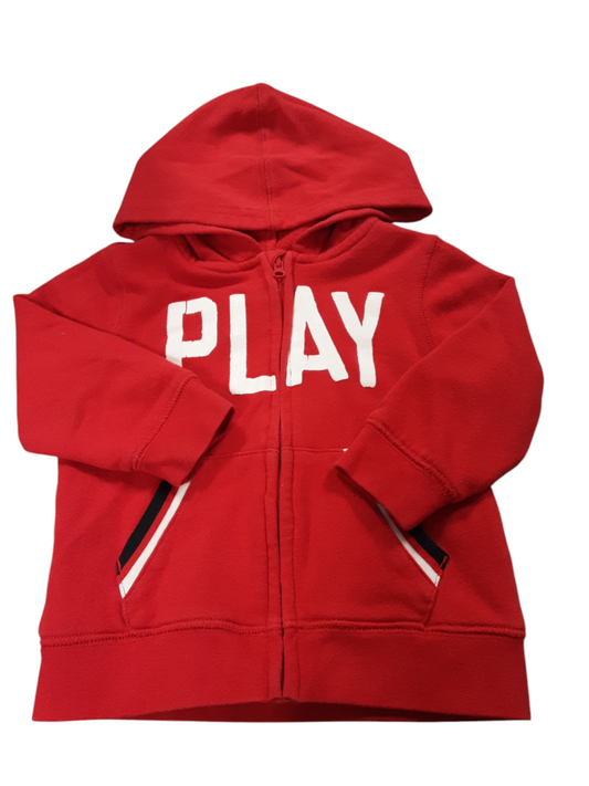 Cozy Red Hoodie Size 12/18 Months