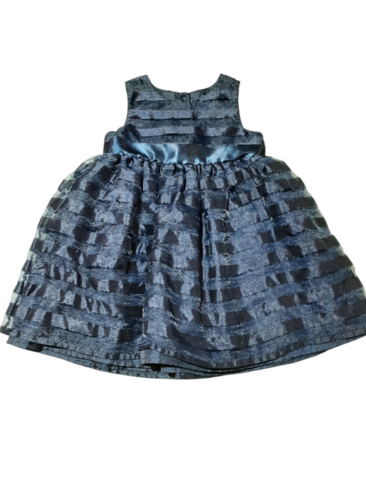 Navy Ribbon Dress, size 18-24m