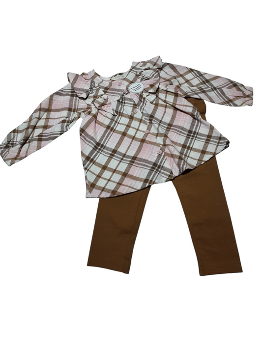 Warm Plaid Outfit, size 18-24m