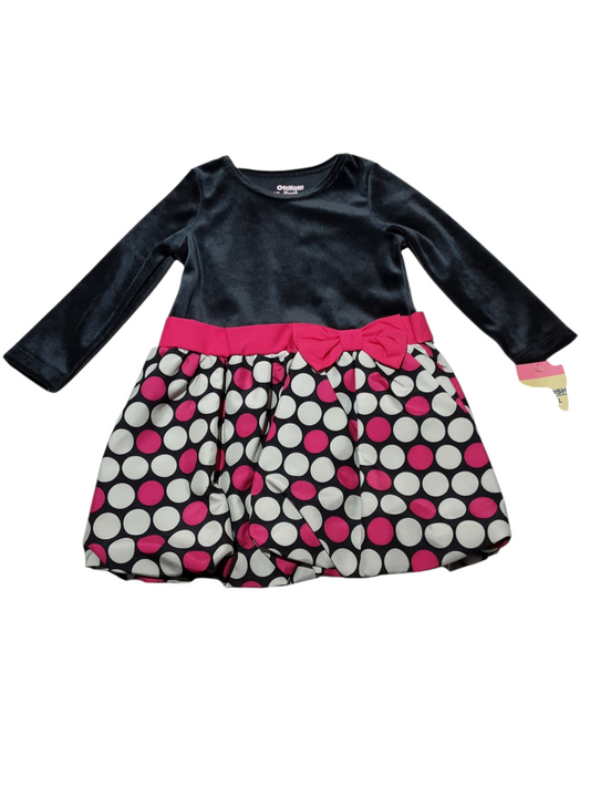 Velvet Polka Dot Dress, size 24m