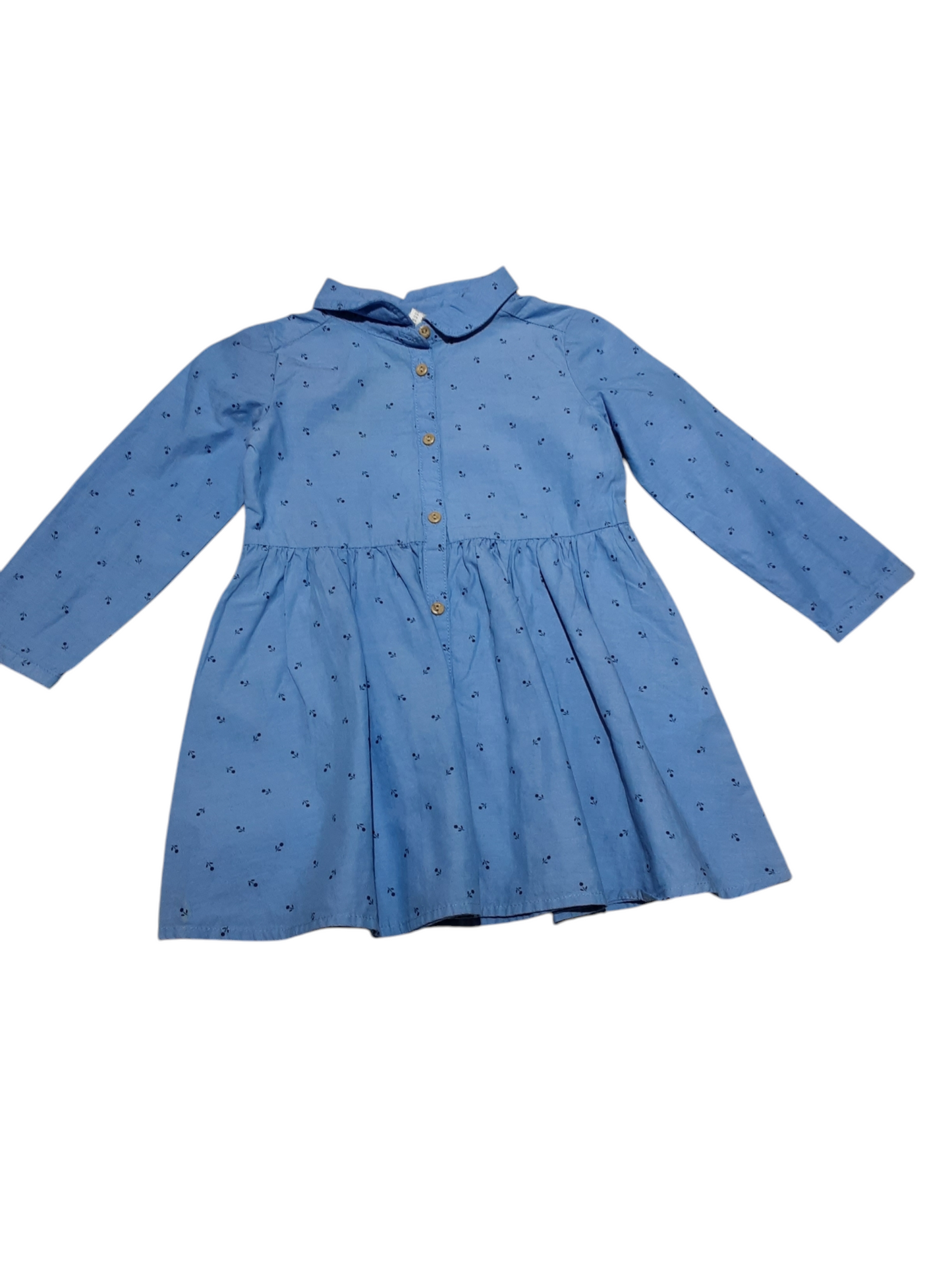 Blue Button Down Dress, size 12-18m