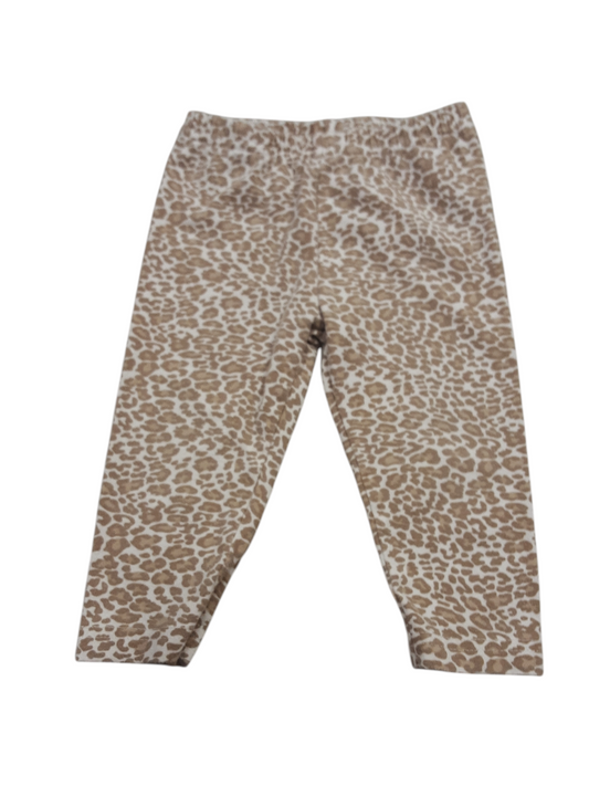 Beige Cheetah Print leggings size 6-9months