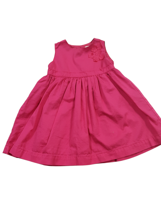 Sleeveless fushia lined dress size 9months