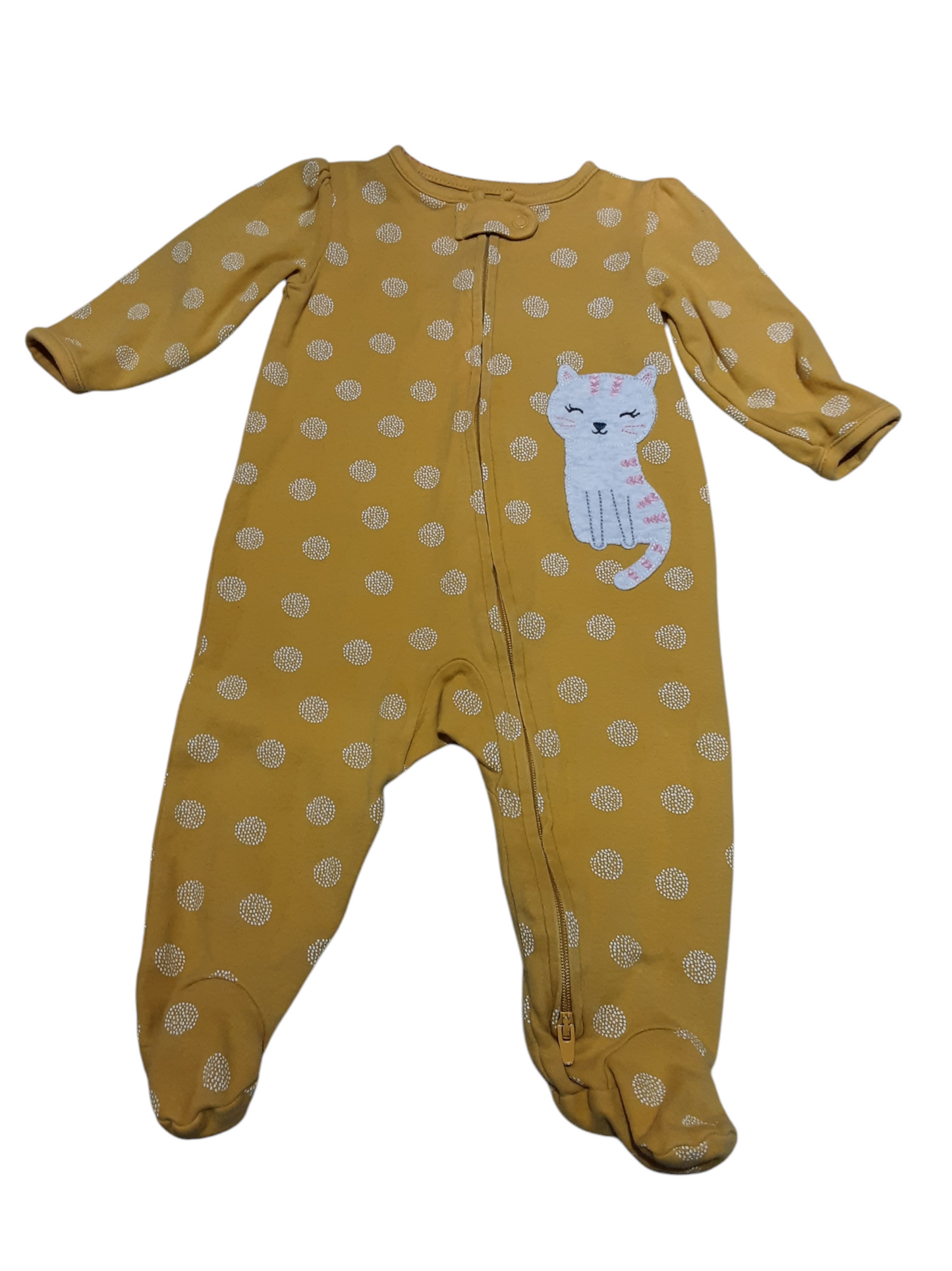 Yellow Kitty Sleeper, size 3-6m