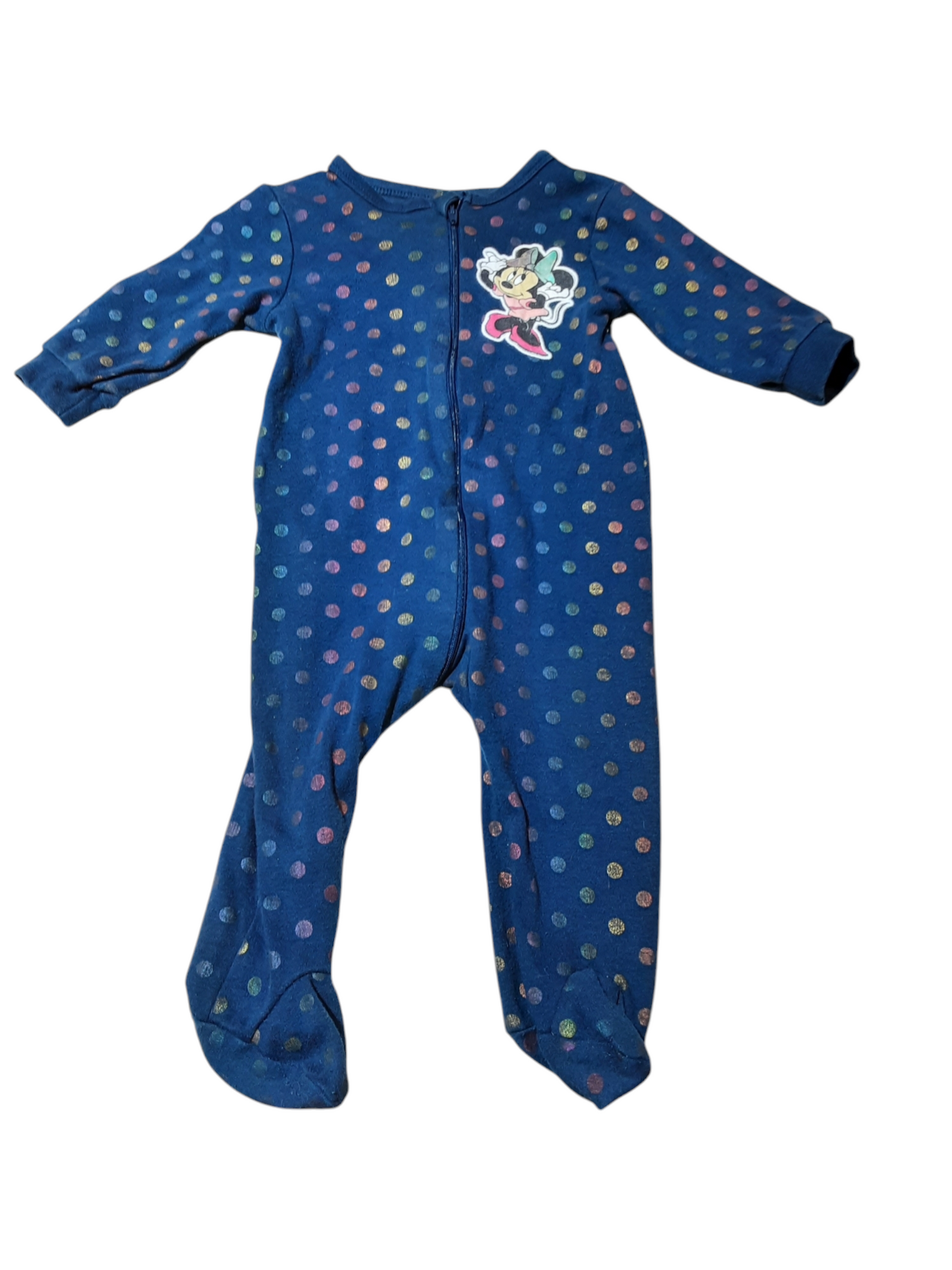 Rainbow Polka Dot Minnie, size 6-12m