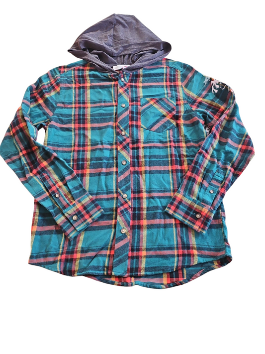 Plaid with hood size 16