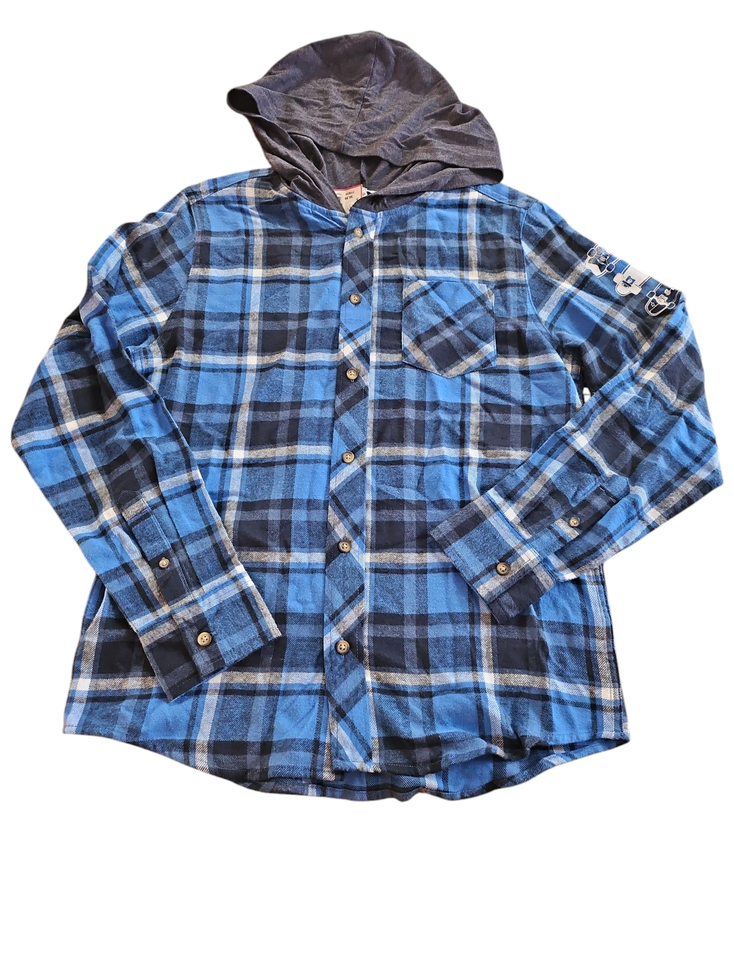 Plaid with hood size 16