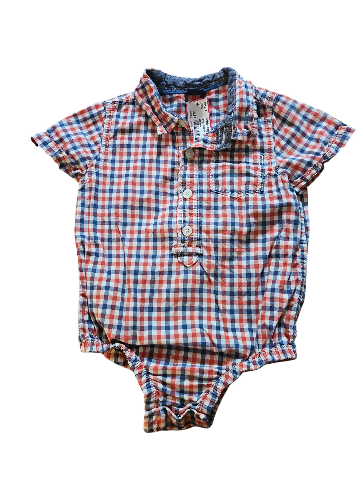 Orange & Blue check size 18-24m