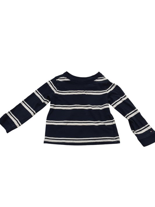 Navy & White Striped Top size 2