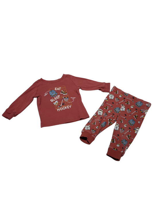 2 piece hockey pajamas