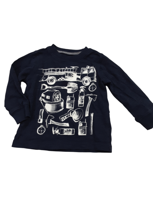 Navy fireman top size 12months