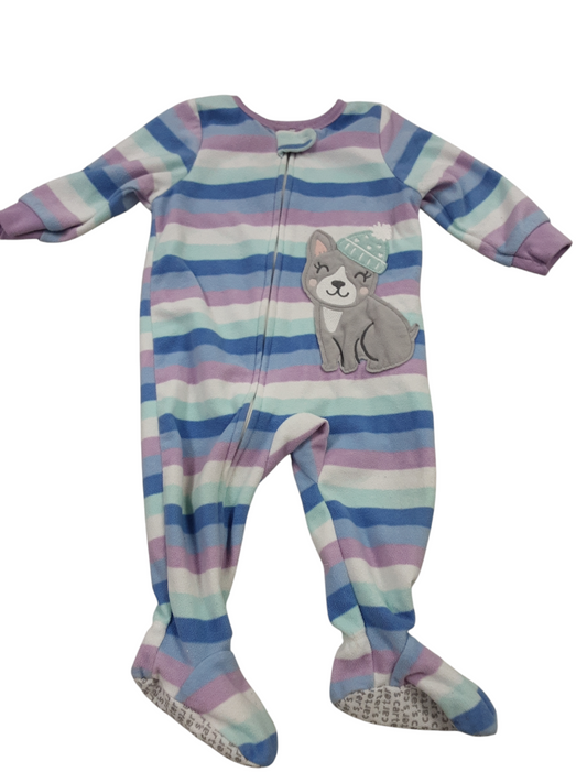 Striped fleece sleeper size 9months