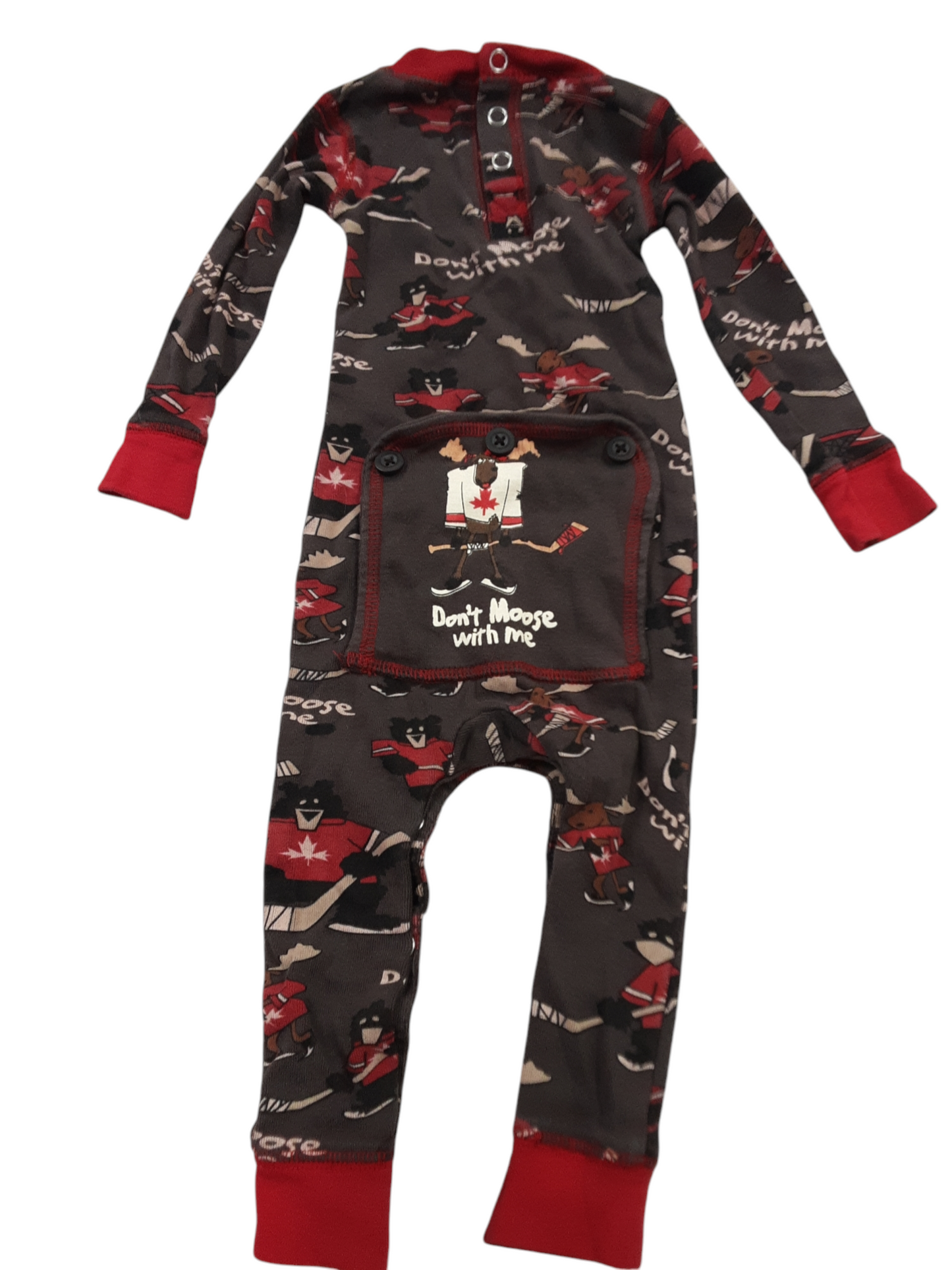 Candaian Hockey theme sleeper size 6m