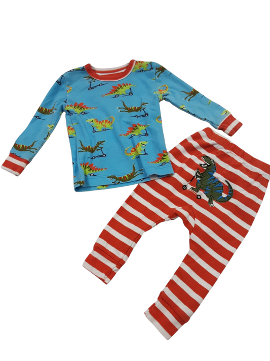 2 pc dinosaur pajamas size 9-12months