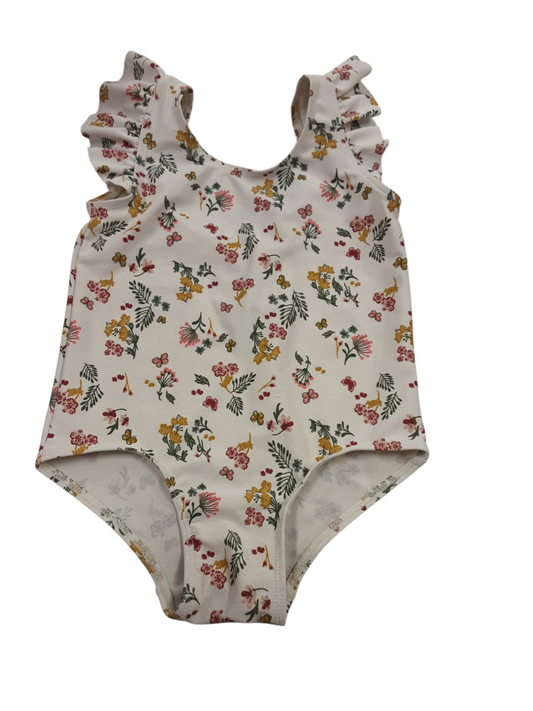 Floral swimsuit,  size 9-12months