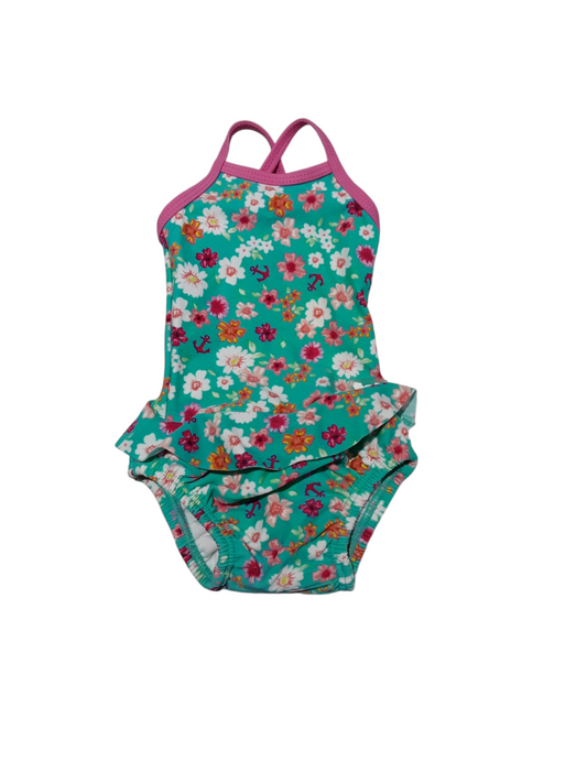 Anchors & Flowers swim suit size 6m