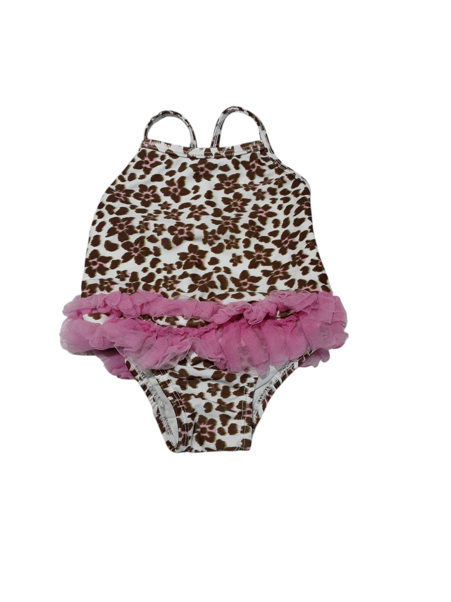 Flower print tutu swim suit size 12m