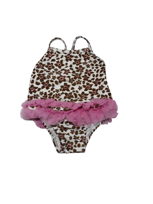 Flower print tutu swim suit size 12m