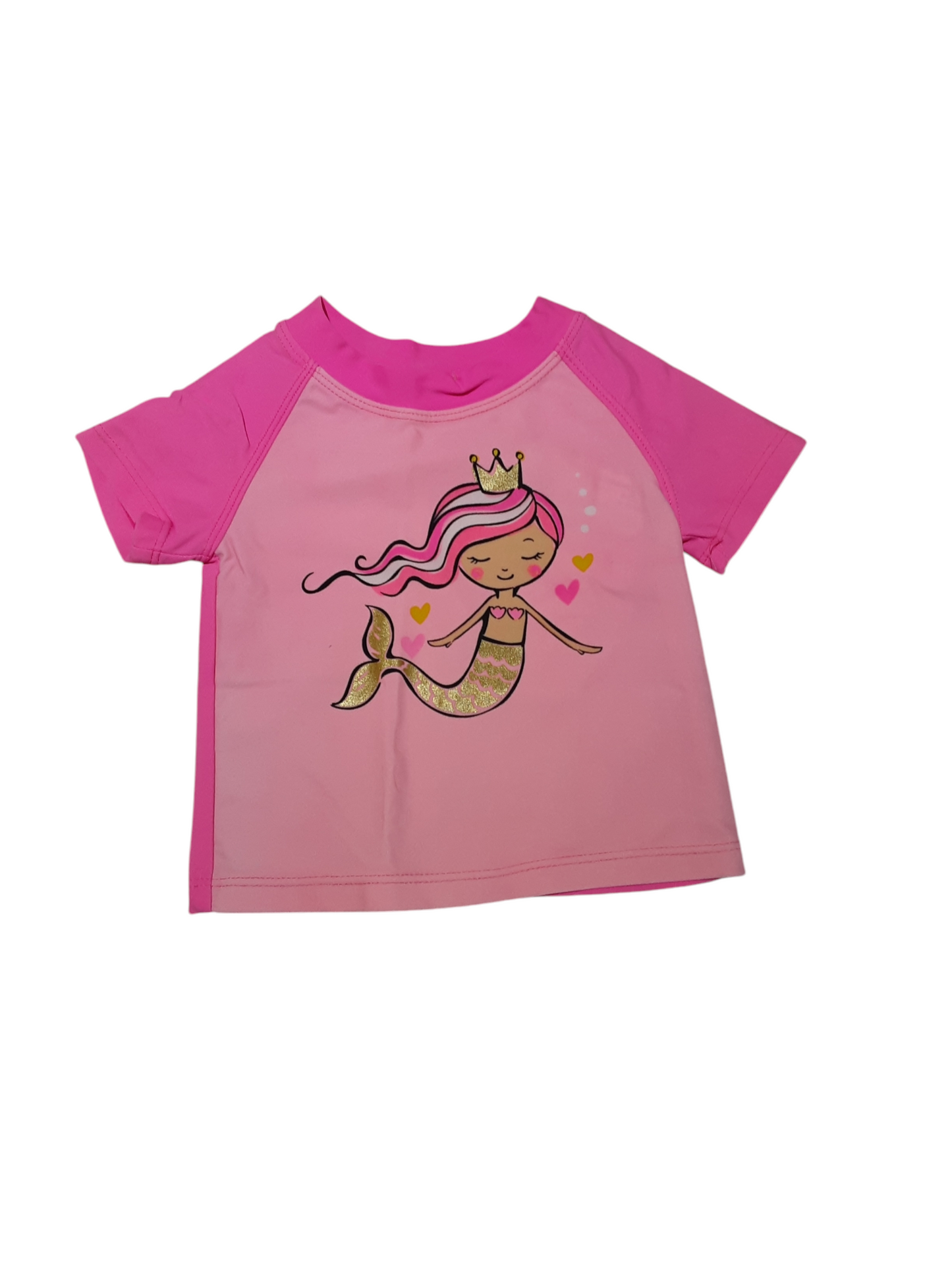 Pink Mermaid Rash Guard, size 6-12m