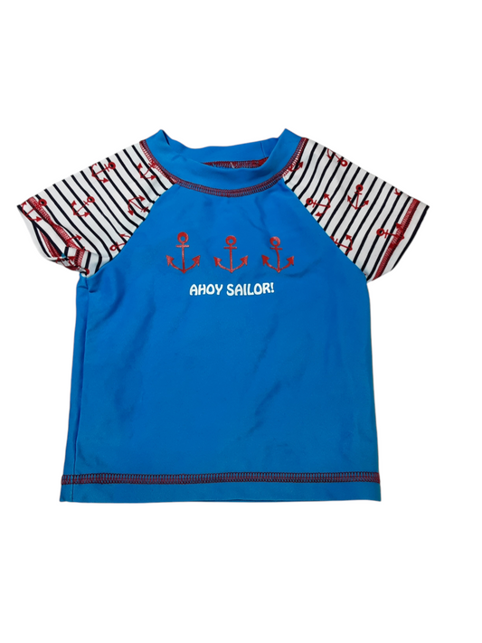 Ahoy Sailor Rash Guard, size 6-12m