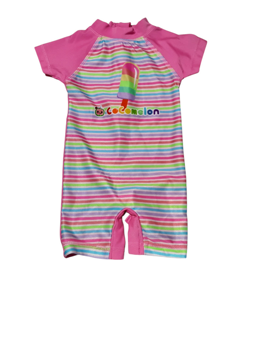 Cocomelon Short Sleeve Swim Suit, size 3-6m