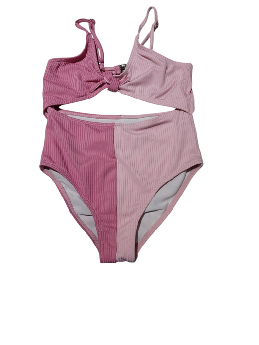 Pink Colourblock Bikini, size 6T