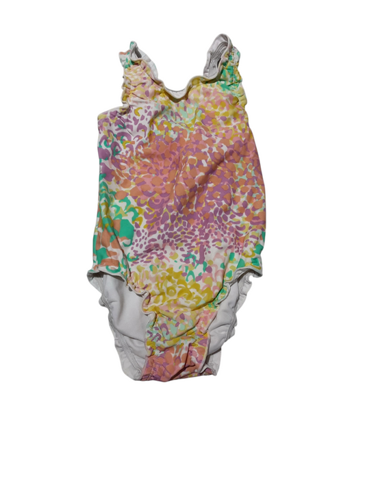 Rainbow Splatter One Piece Swim Suit, size 12-18m