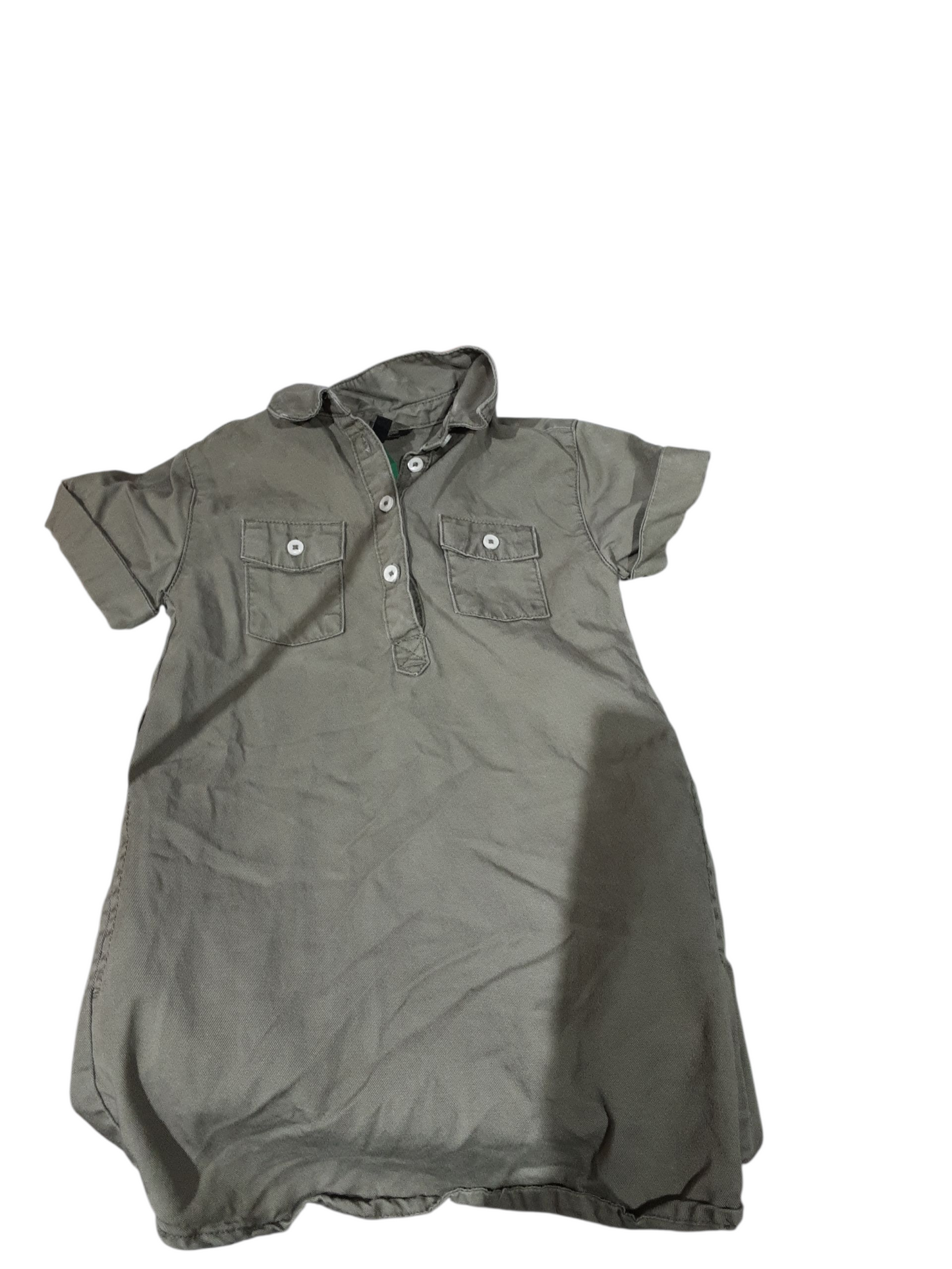 Green Cargo Style Dress with Pockets size 5