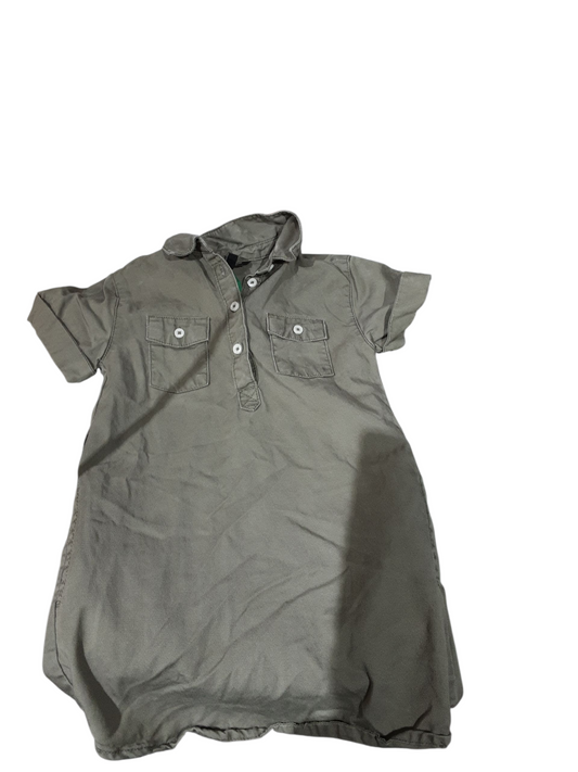 Green Cargo Style Dress with Pockets size 5