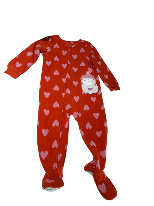 Penguin hearts fleecy sleeper 2t