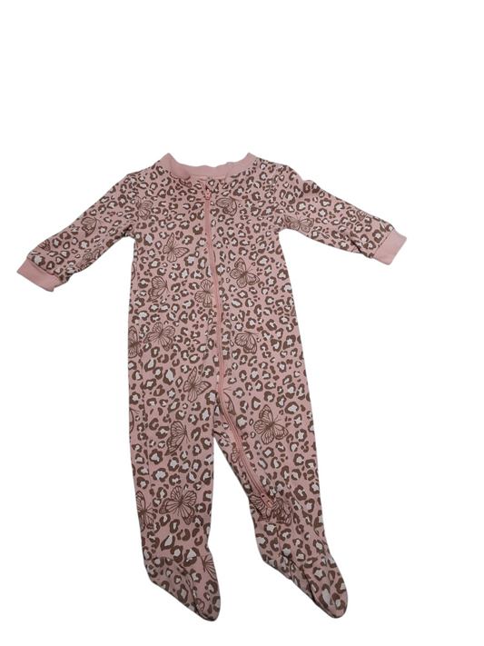 Butterfly cheetah Print sleeper 3-6m