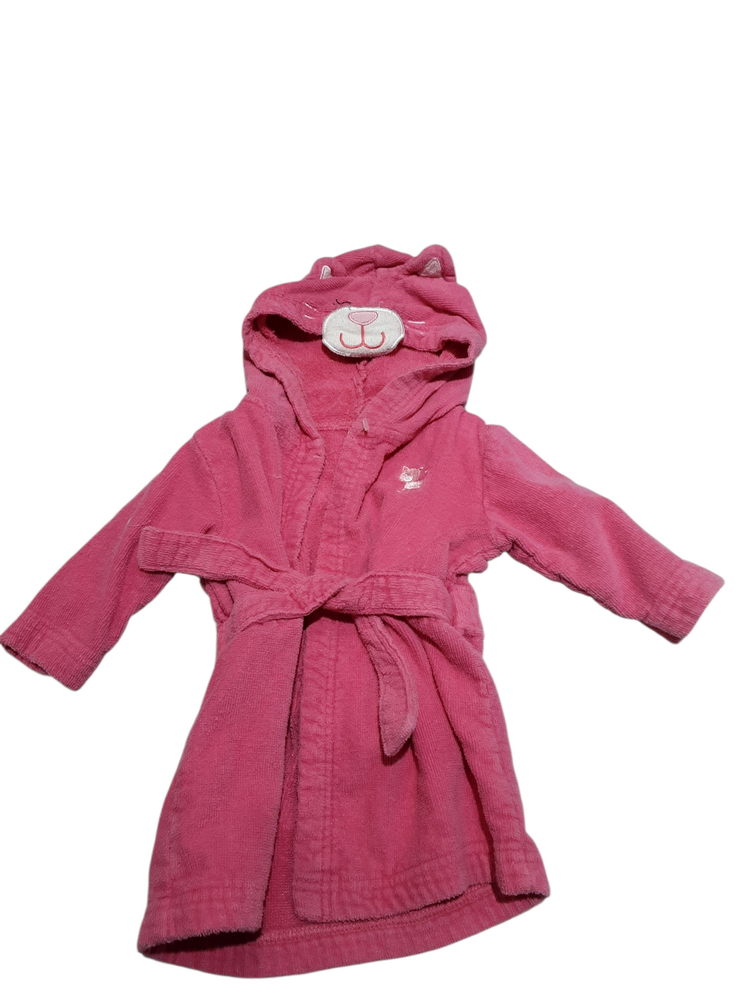 Pink cat house coat 0-9m