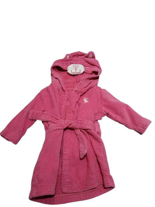 Pink cat house coat 0-9m
