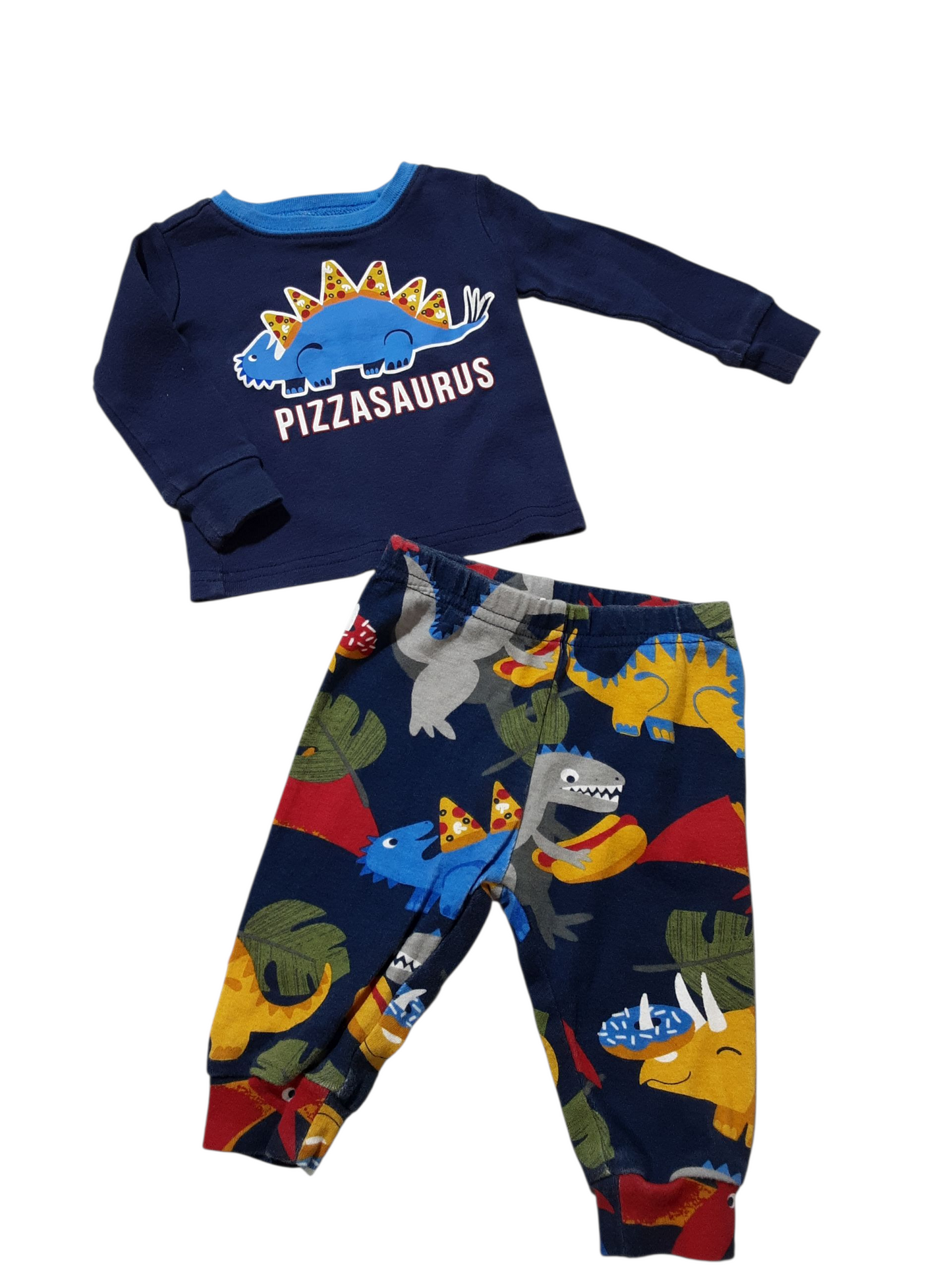 'Pizzasauraus' 2 pc pjs 0-3m