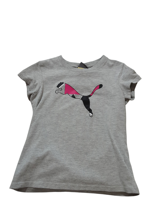 Pink & Grey sparkle tee size 5t