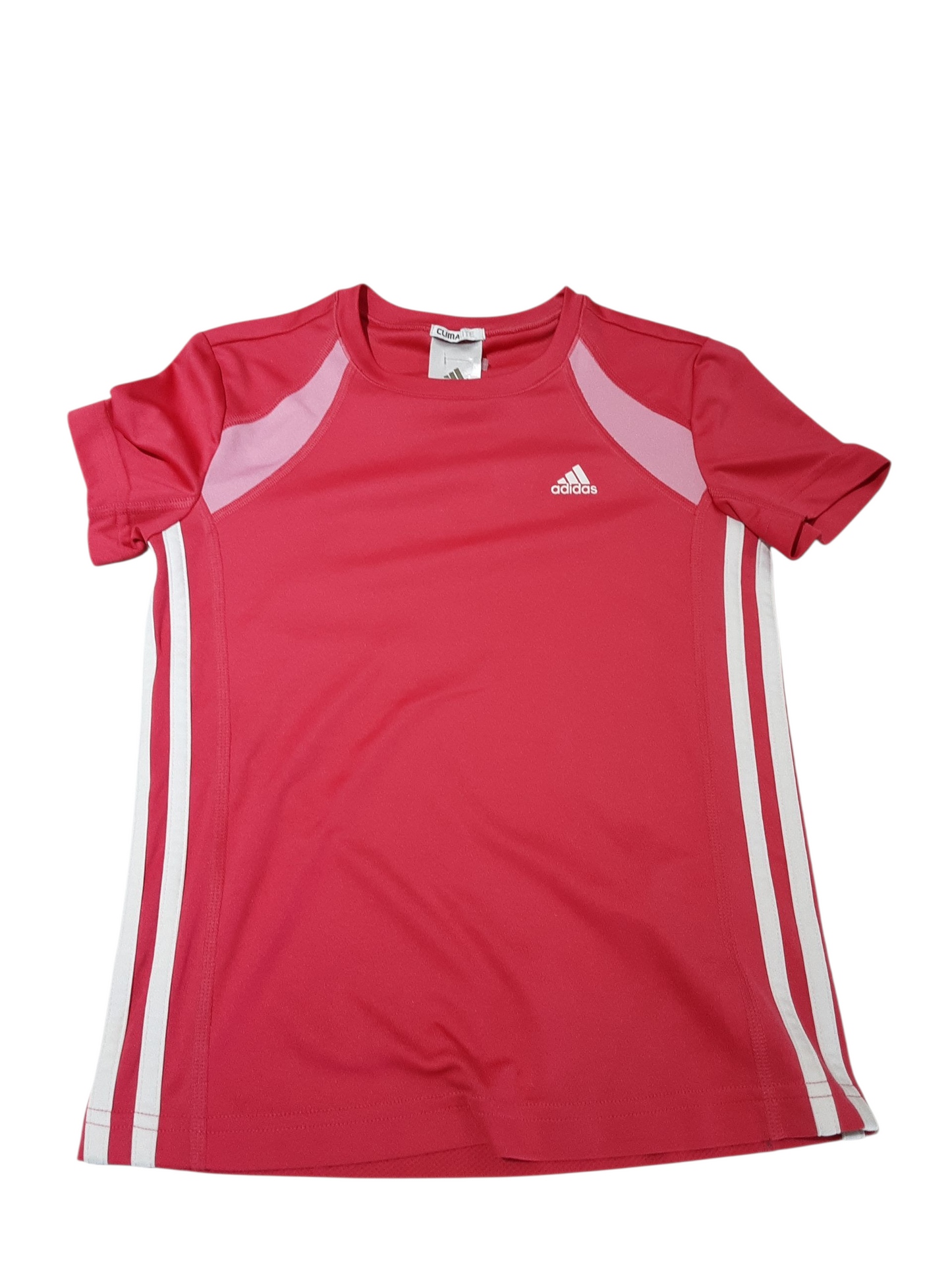 Pink striped athleisure tee size Small