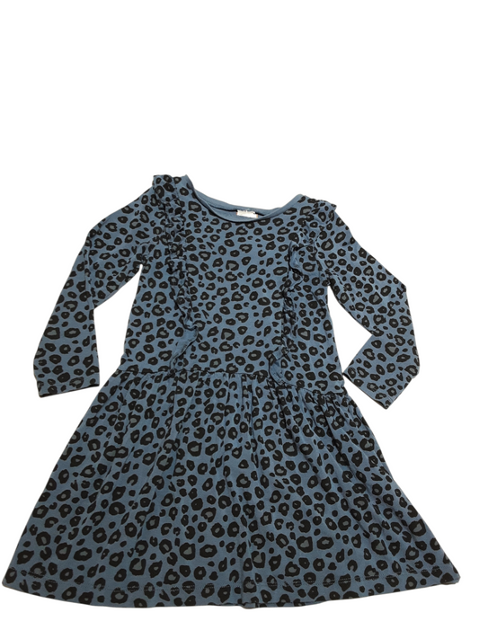 Blue cheetah Print dress 3t