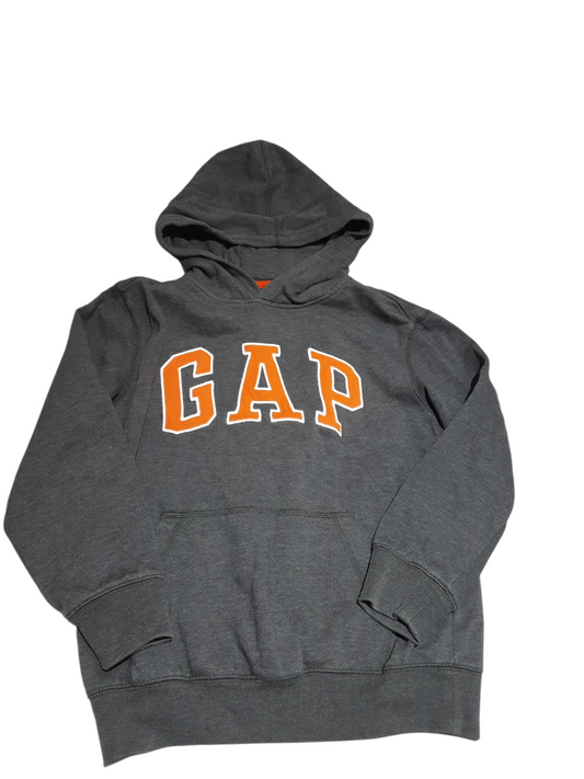 Orange and Grey hoodie size large kids