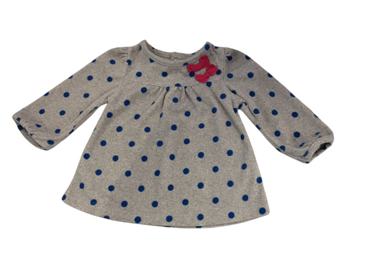 Polka dots & bows size 6-9m