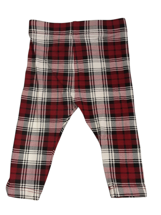 Plaid leggings size 3-6m