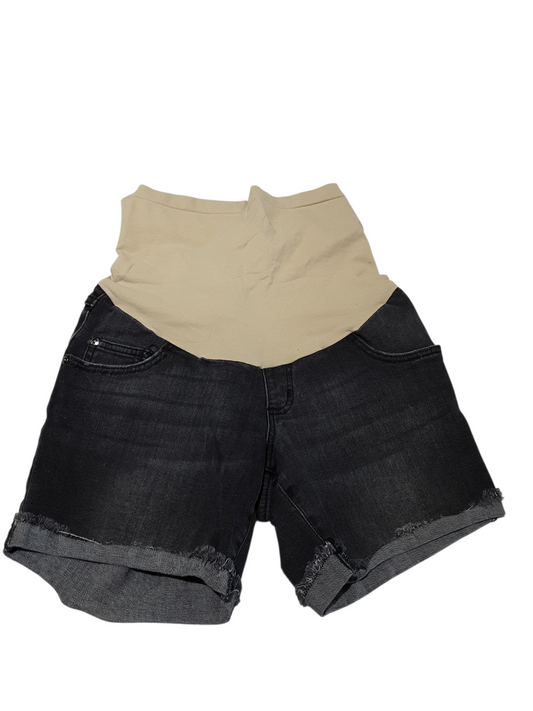 Black denim maternity shorts size small
